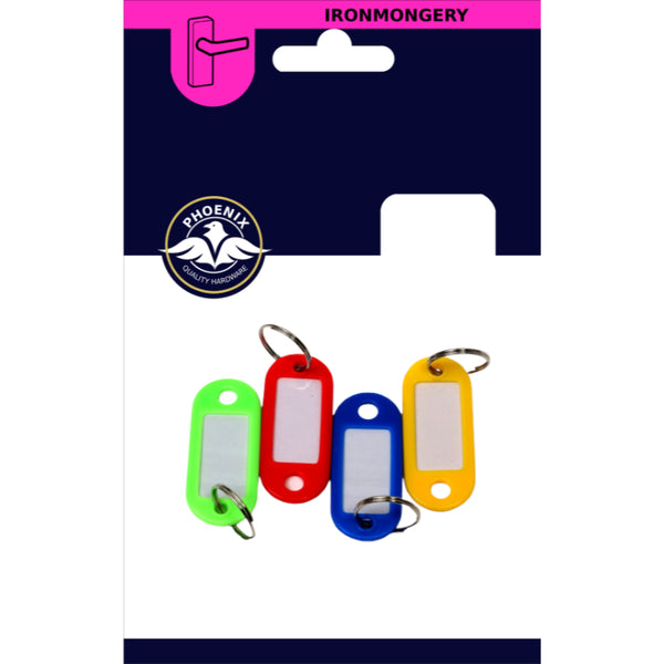 Key Tags Assorted - 4 Pack