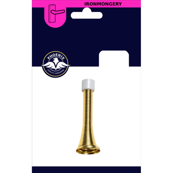 Brass Flexible Door Stop - 2 Pack