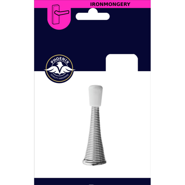Chrome Flexible Door Stop - 2 Pack