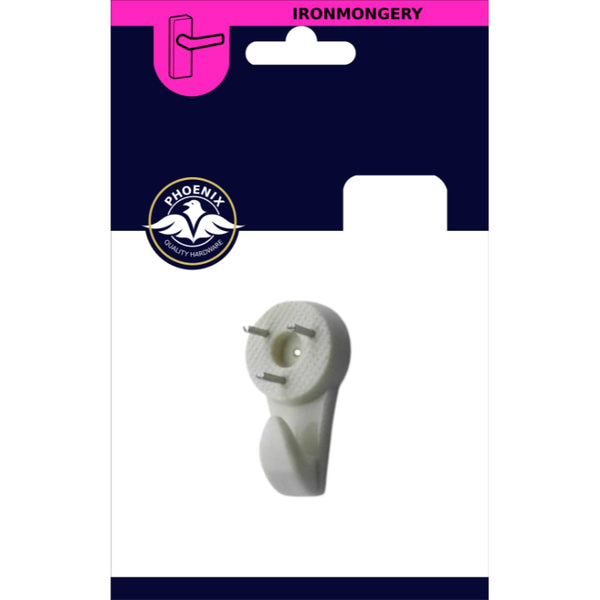 Hardwall 40mm Picture Hook White - 4 Pack