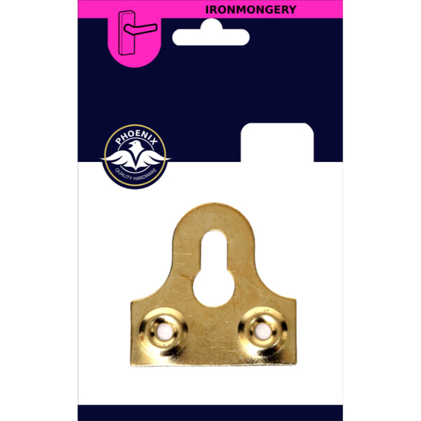 1 1/4 Inch Brass Glass Plate Slotted  - 4 Pack