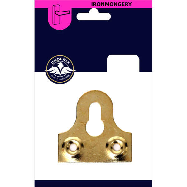 1 1/2 Inch Brass Glass Plate Slotted  - 4 Pack