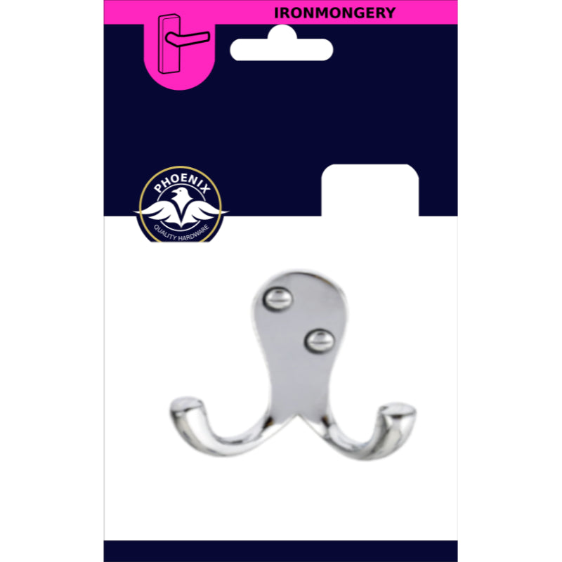 Twin Chrome Coat Hook Smyth's Homevalue