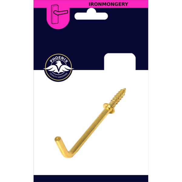 1 1/4 Inch Dresser Hook Brass