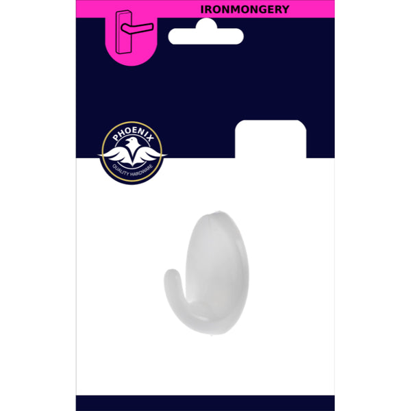 Large Oval Self Adhesive Hook - 2 Pack