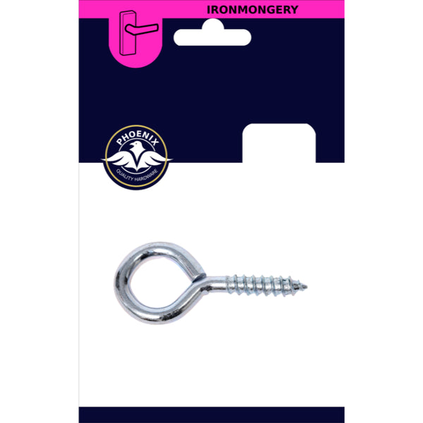 40 x 8mm Steel Screw Eyes - 2 Pack