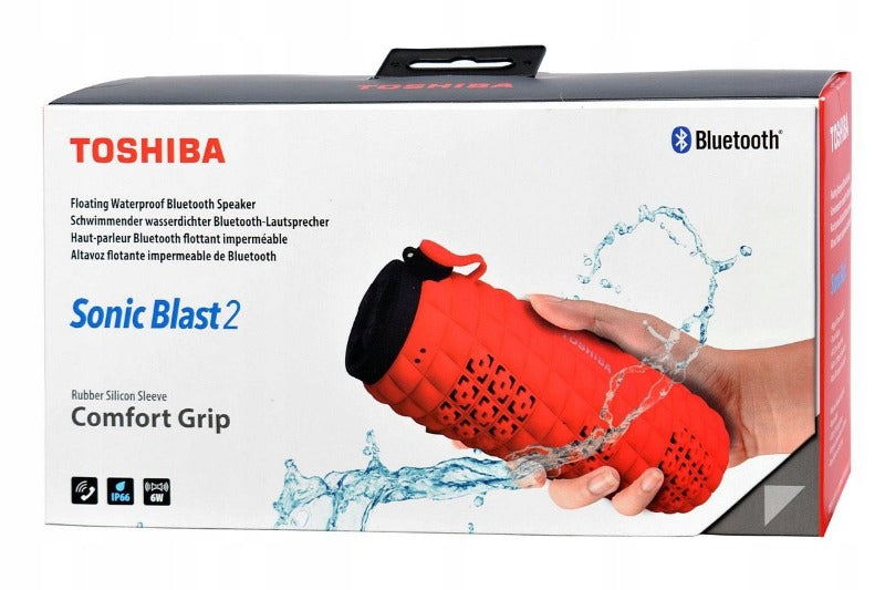 Toshiba Waterproof Floating Sonic Blast2 Bluetooth Speaker Red