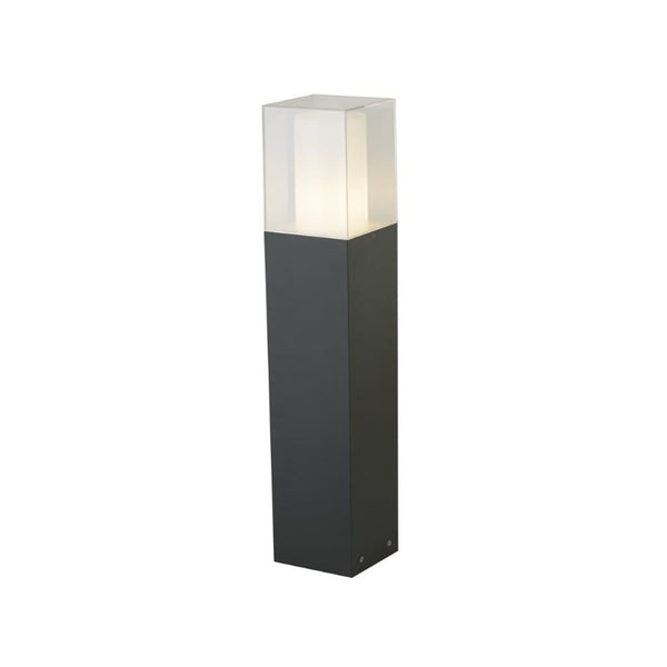 GRANADA 450MM OUTDOOR POST LIGHT - DARK GREY & CLEAR SHADE, IP44