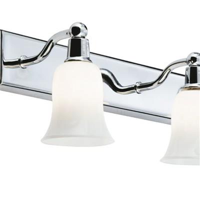 EQUADOR 4LT LED BATHROOM LIGHT - CHROME & OPAL GLASS, IP44