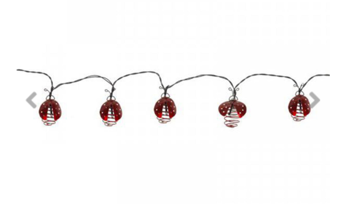 10 Ladybird Solar String Lights