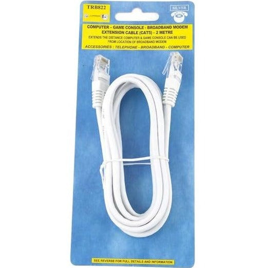 2 Metre CAT 5 Extension Lead