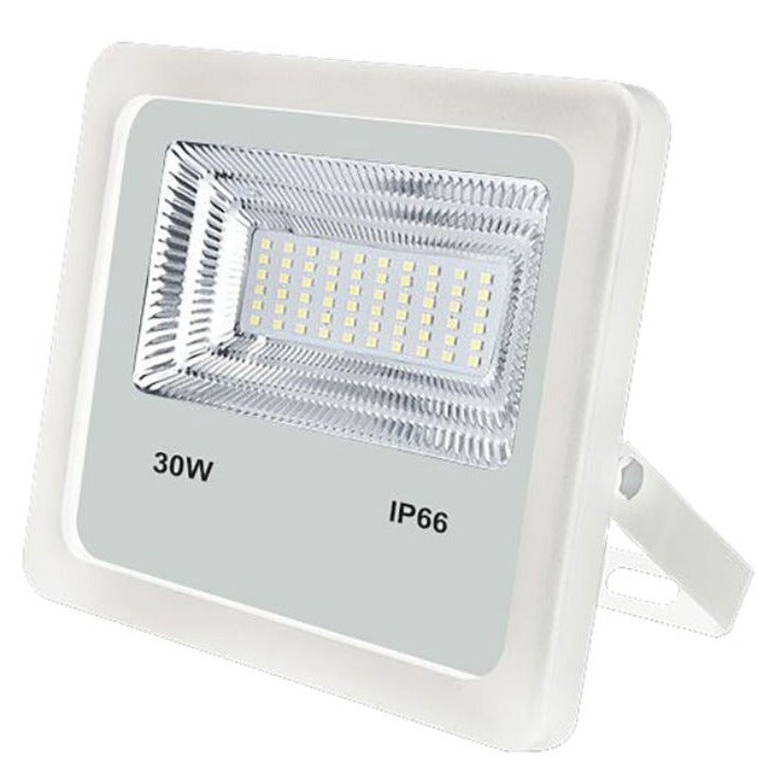 STARBRITE WHITE SLIM AURIGA NON - SENSOR LED FLOODLIGHT - 30W - 30WW