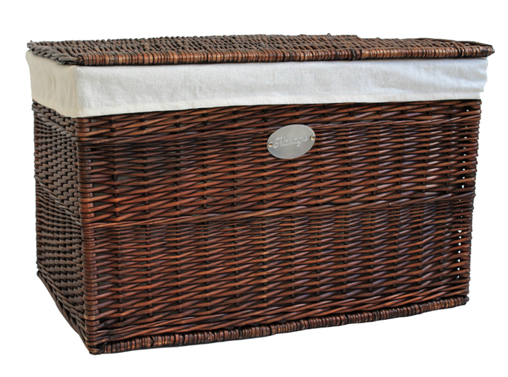 Natural Wicker Trunk with Fabric Line - Smyths Homevalue Enniscorthy