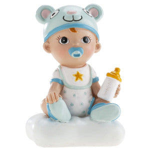 Cake Baptism Figurine Boy With Bottle 10cm