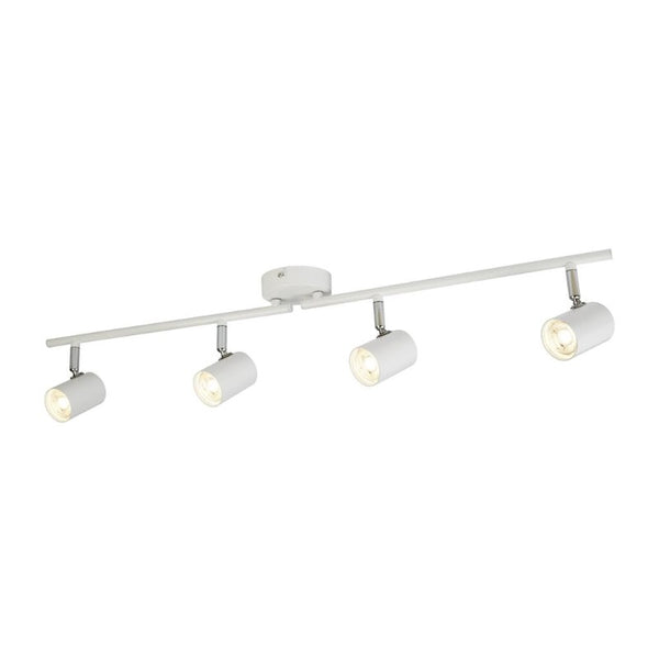 ROLLO 4 LIGHT SPLIT BAR SPOTLIGHT - WHITE METAL