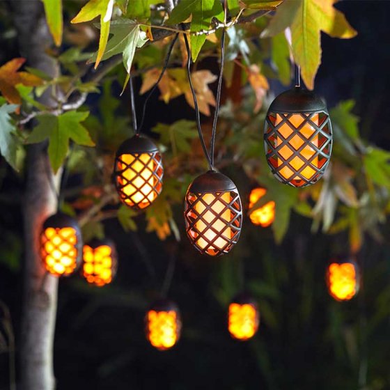 10 Cool Flame Solar Garden String Lights 