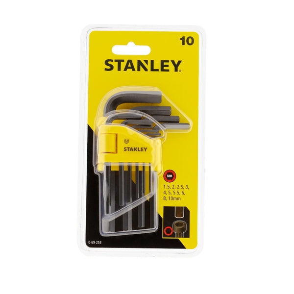 Stanley Hexagon Allen Key Set, 10 Piece (1.5-10mm)