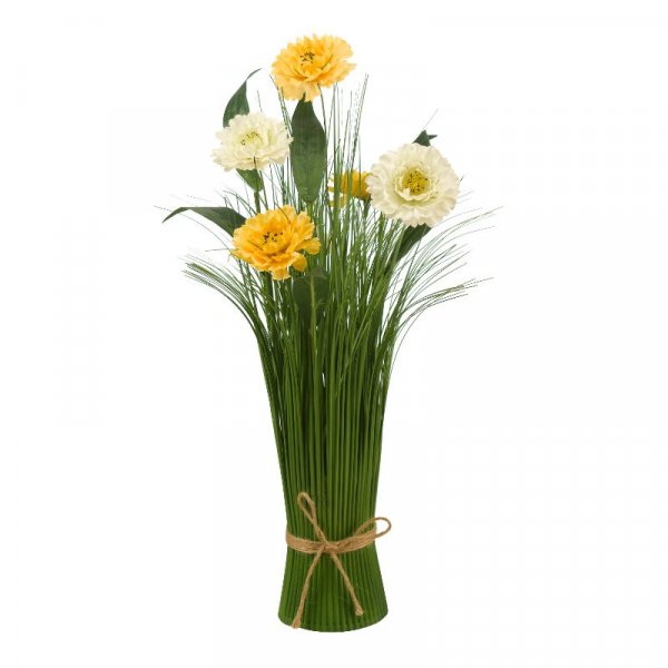 Artificial Faux Bouquet - Mellow Yellow 40 cm