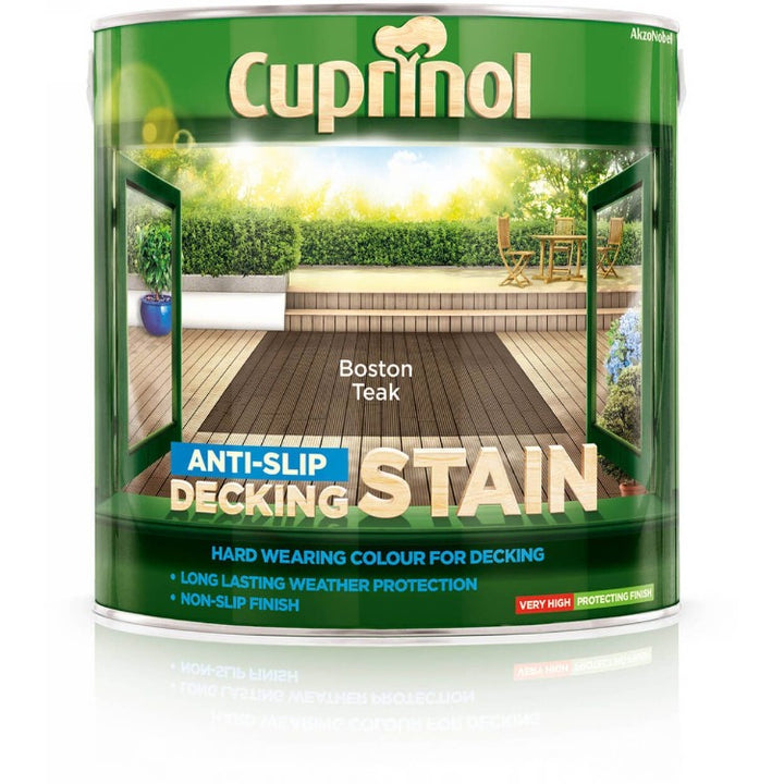 Cuprinol Anti-Slip Decking Stain Boston Teak 2.5L