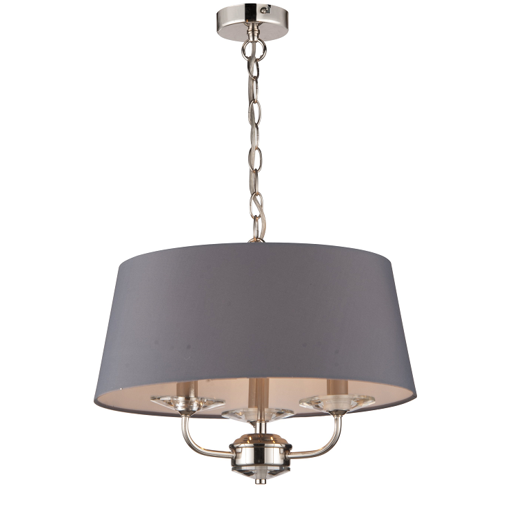 3 Light Nickel Stylo Pendant