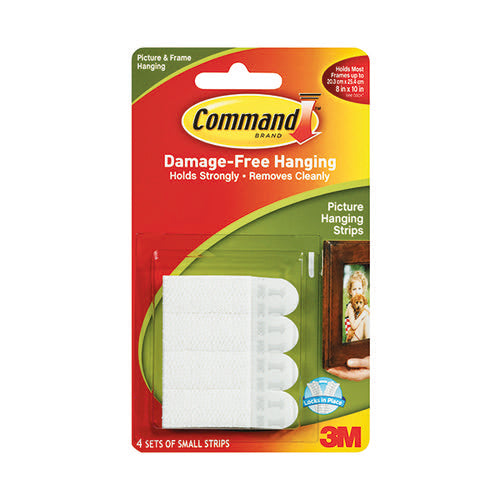 Command 3M Command Picture Hanging Strips Small (Pack of 4)