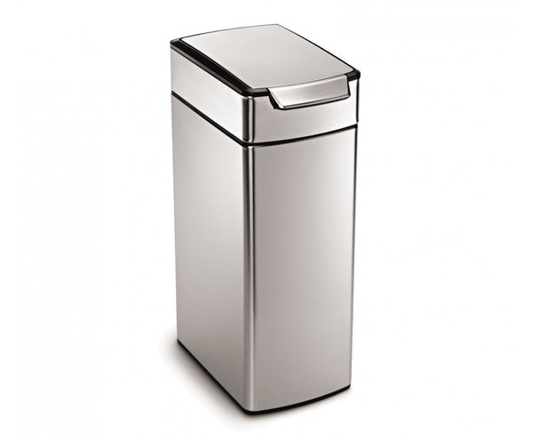 40 litre slim touch-bar bin