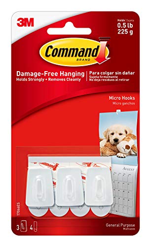 Command Hanging Micro Hooks - 3 Micro Hooks - 225g