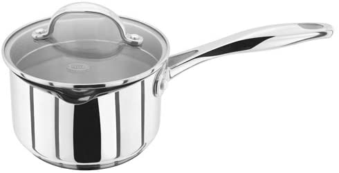Stellar  Stainless Steel Draining Saucepan with Glass Lid