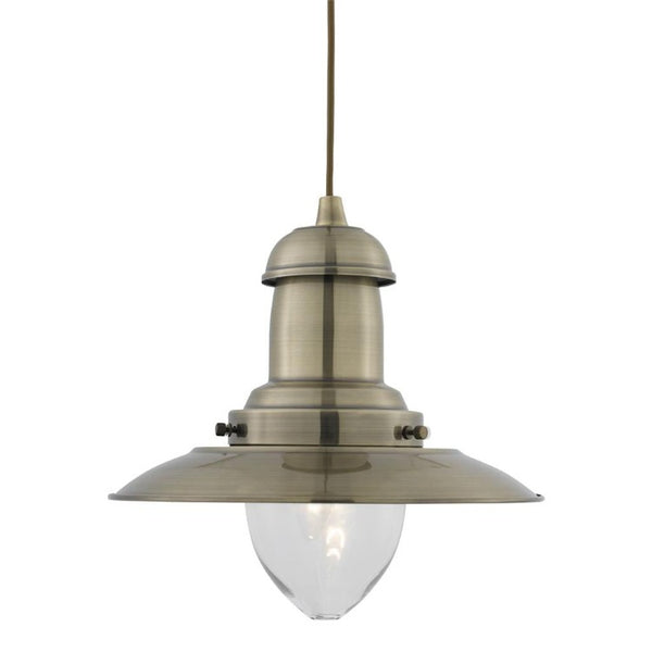 FISHERMAN CEILING PENDANT LIGHT - ANTIQUE BRASS