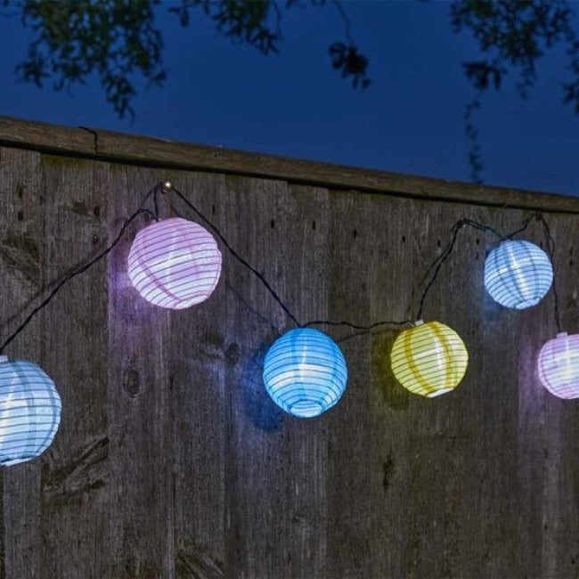 Chinese Lanterns Solar Garden String Light - Pack of 10