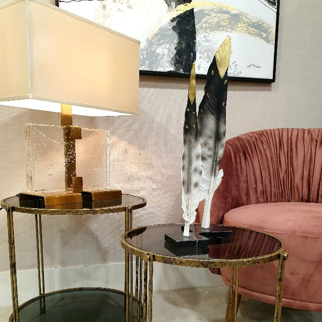 Mindy Brownes Feather On Marble Set Of 2