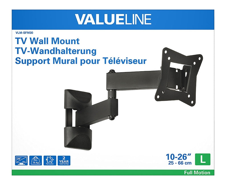 Valueline TV Full Motion Wall Mount 10" to 26"