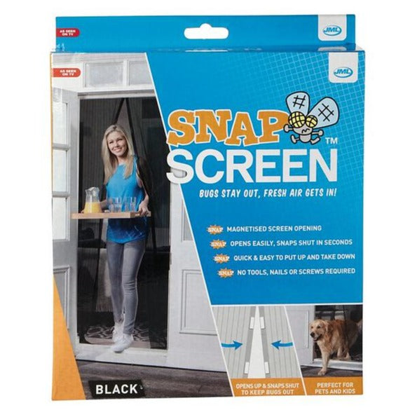 JML Black Magnetised Snap on Insect Screen / Flyscreen