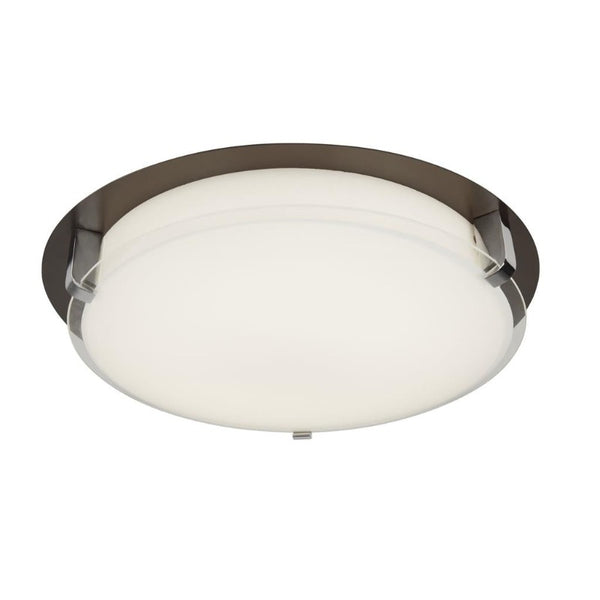 EDINBURGH LED CEILING FLUSH CEILING LIGHT- BROWN METAL & WHITE