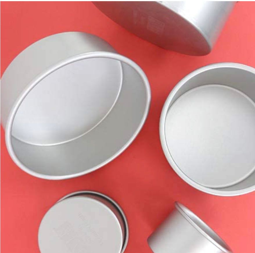 PME Round Seamless Professional Aluminum Baking Pan, 6 x 4,