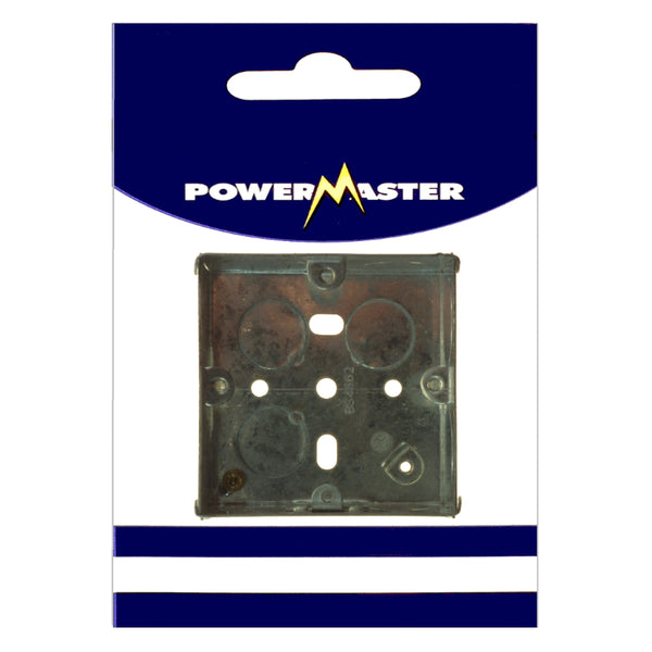 Powermaster Electrical 1 Gang 25mm Flush Metal Box