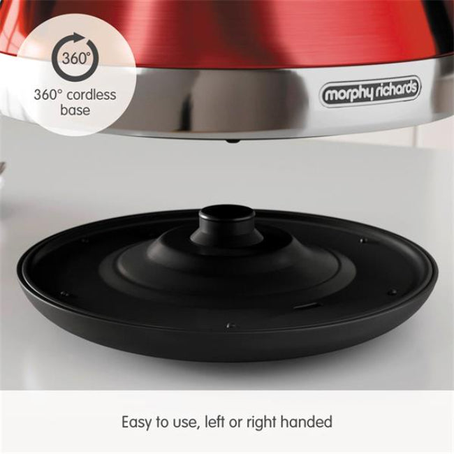 MORPHY RICHARDS VENTURE PYRAMID KETTLE 1.5L RED