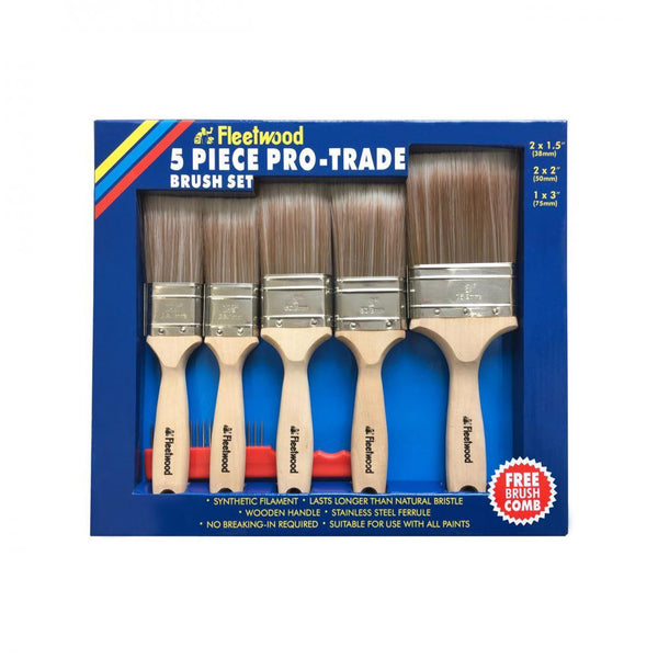 Fleetwood Pro-Trade Brush Set - 5 Piece
