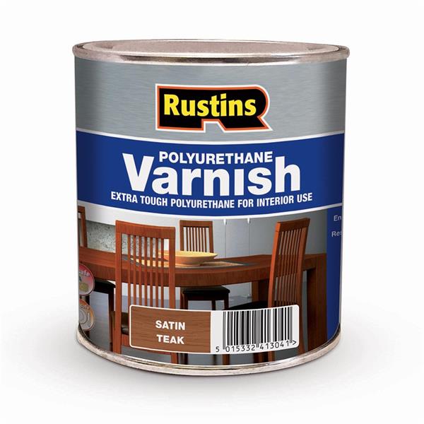 Rustins Polyurethane Varnish - Satin Teak