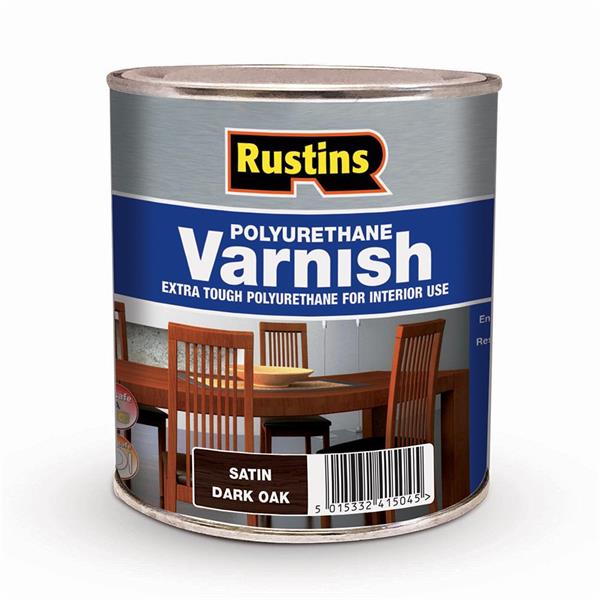 Rustins Polyurethane Varnish - Satin Dark Oak