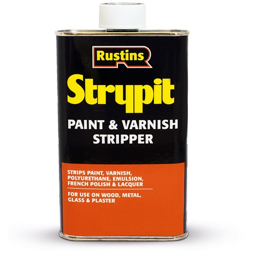 Strypit Paint and Varnish Stripper. Strips paint, varnish, polyurethane, emulsion, french polish & lacquer.