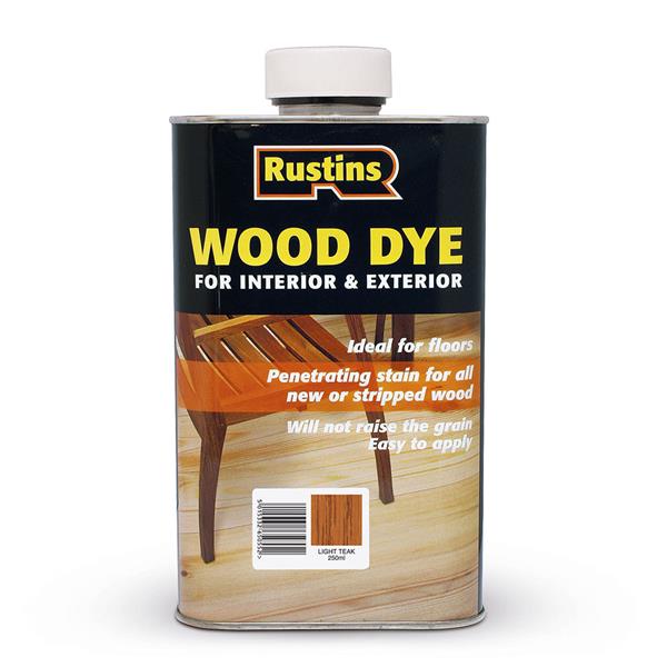 Rustins 250Ml Interior / Exterior Wood Dye - Light Oak