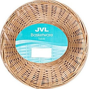 JVL Catering Round Bamboo Basket, Set of 6
