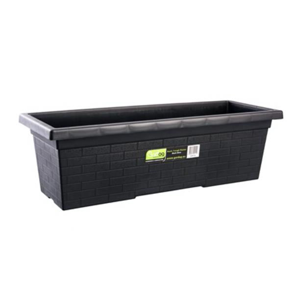 Gardag Rustic Trough Planter Window Box 60cm - Black