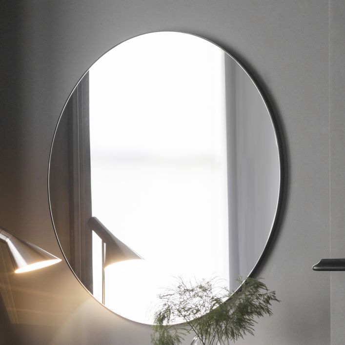 Hayle Round Mirror - Silver