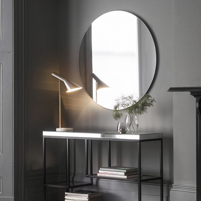 Hayle Round Mirror - Silver