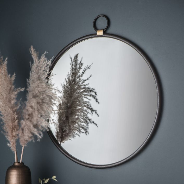 Bayswater Round Mirror - Black