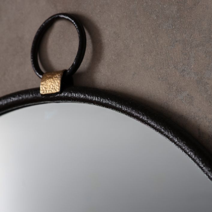 Bayswater Round Mirror - Black