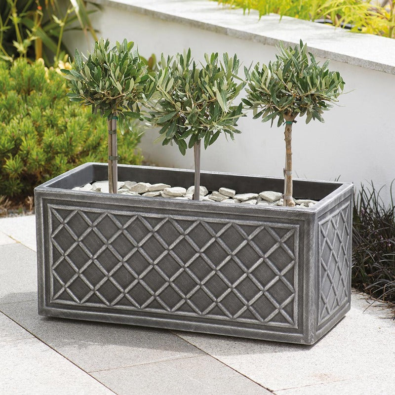 Stewart 70cm Lead Effect Garden Trough Planter