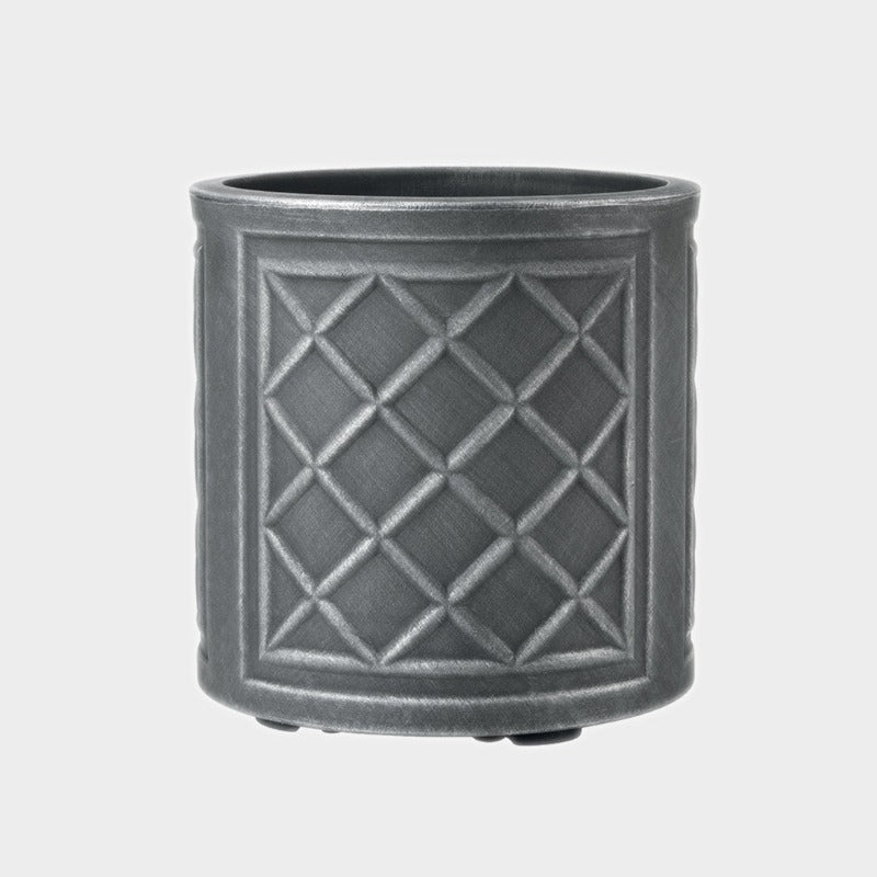 Stewart Lead Effect Round Garden Planter - Pewter Effect